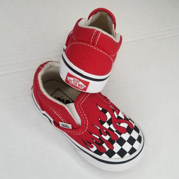 •SOLD• Vans checkerboard flame shoes toddler 5 - Picture 3 of 4
